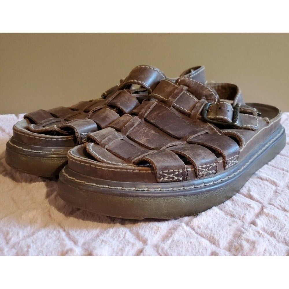 RJ Colt Leather Capetown Chunky Open-Toe Fisherman Sandals Sz 12M 90 Y2k